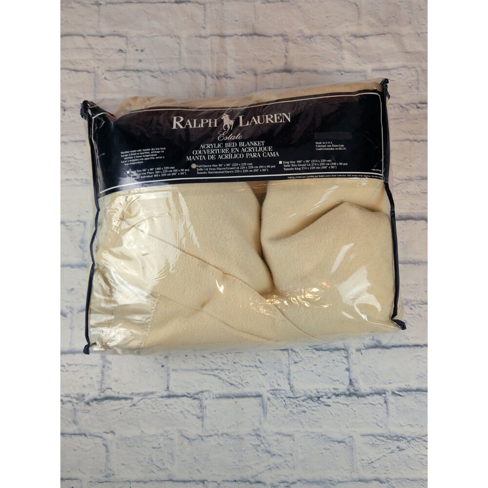Ralph Lauren Estate Acrylic Bed Blanket Queen